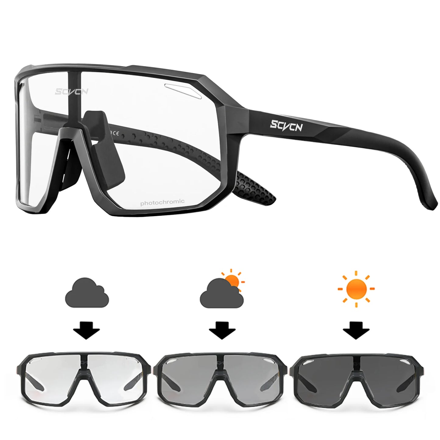 Photochrome Sportbrille mit UV400-Schutz & ergonomischem Design