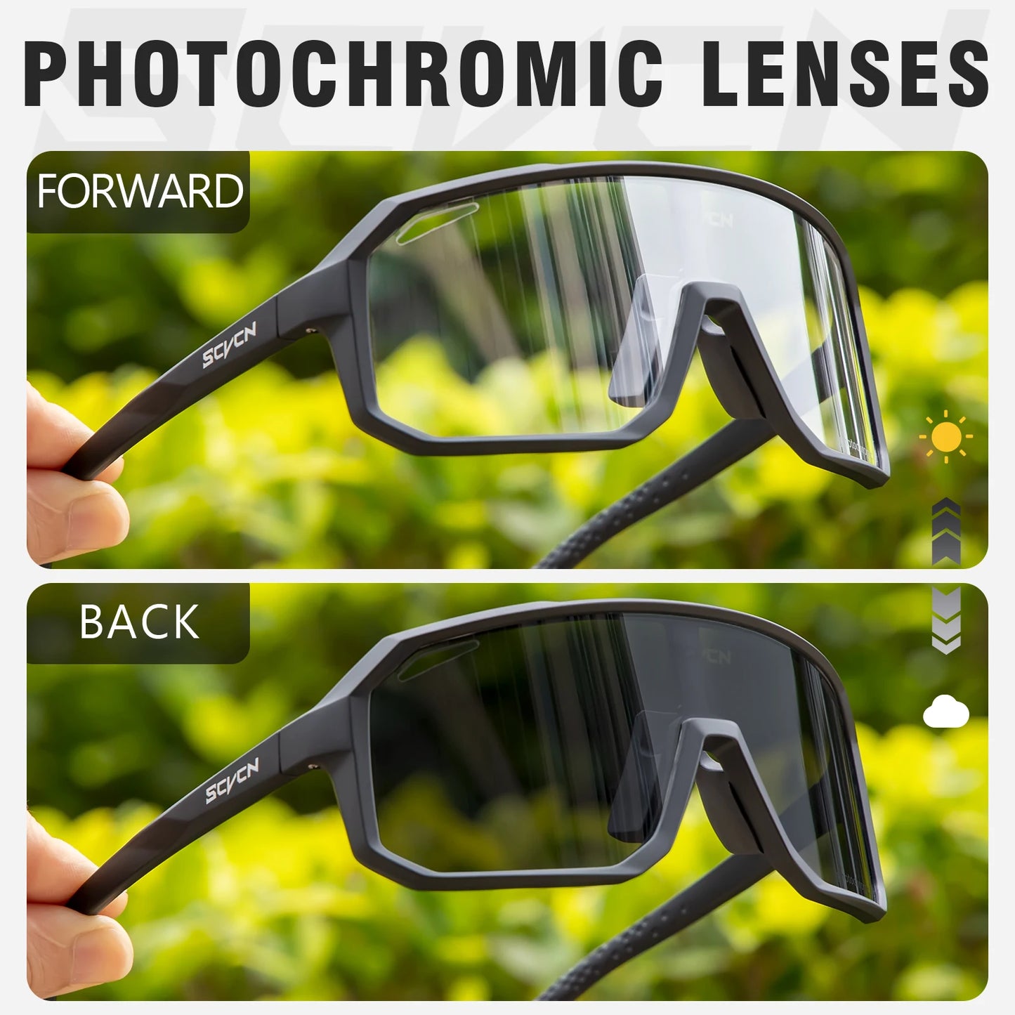 Photochrome Sportbrille mit UV400-Schutz & ergonomischem Design