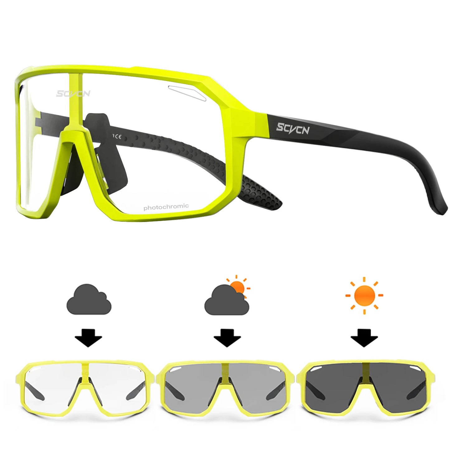 Photochrome Sportbrille mit UV400-Schutz & ergonomischem Design