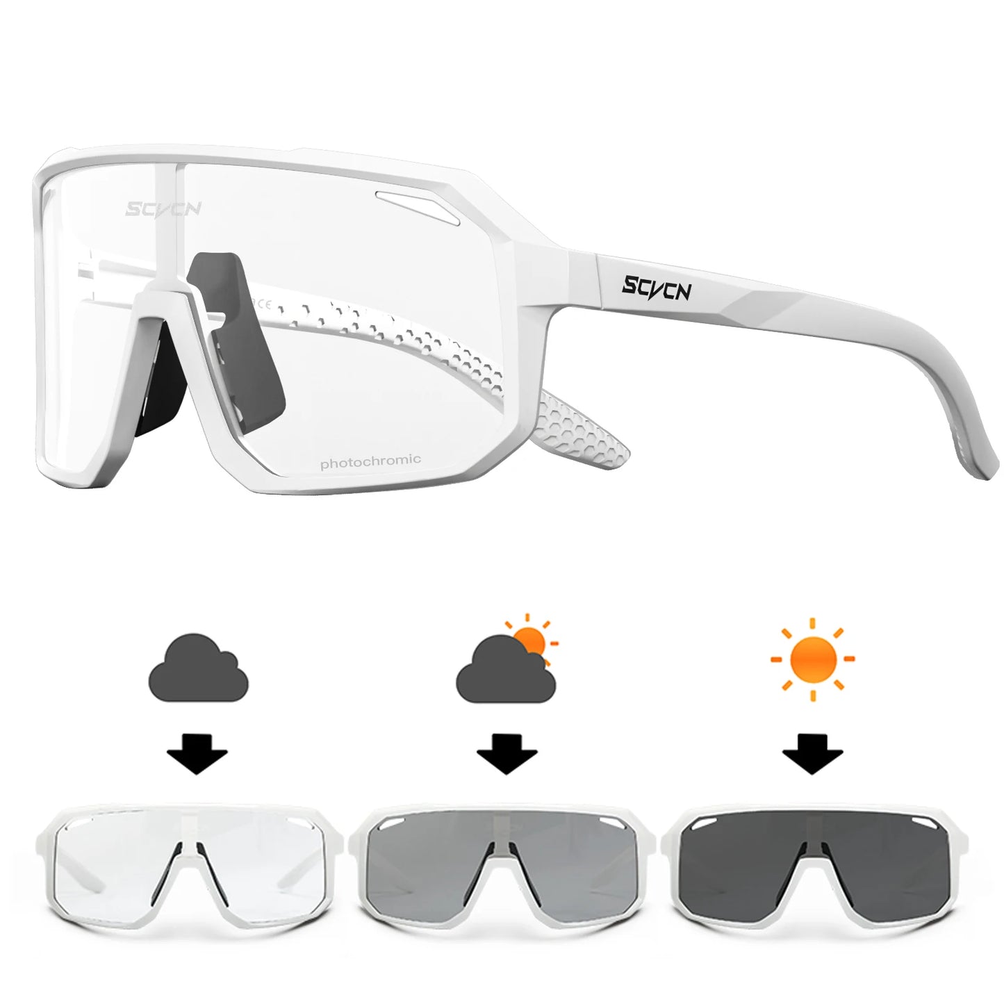 Photochrome Sportbrille mit UV400-Schutz & ergonomischem Design