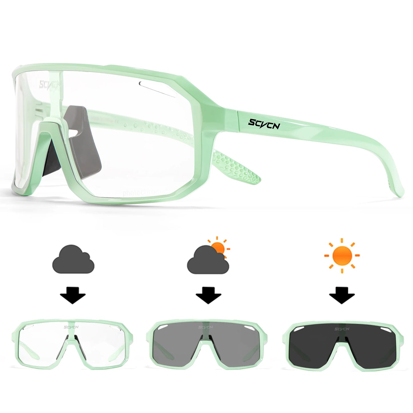 Photochrome Sportbrille mit UV400-Schutz & ergonomischem Design