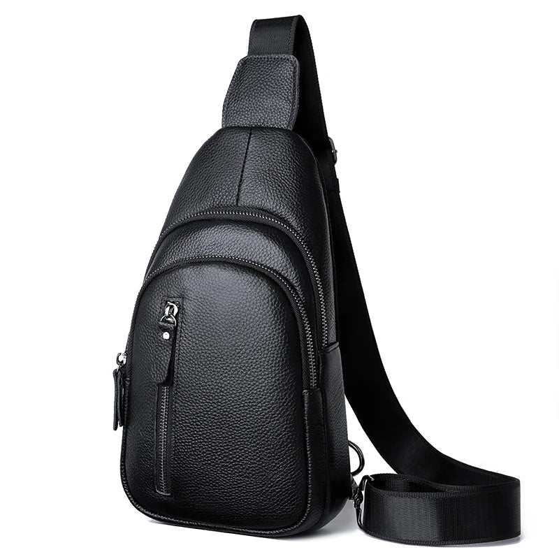 Herren Leder-Brusttasche Echtleder