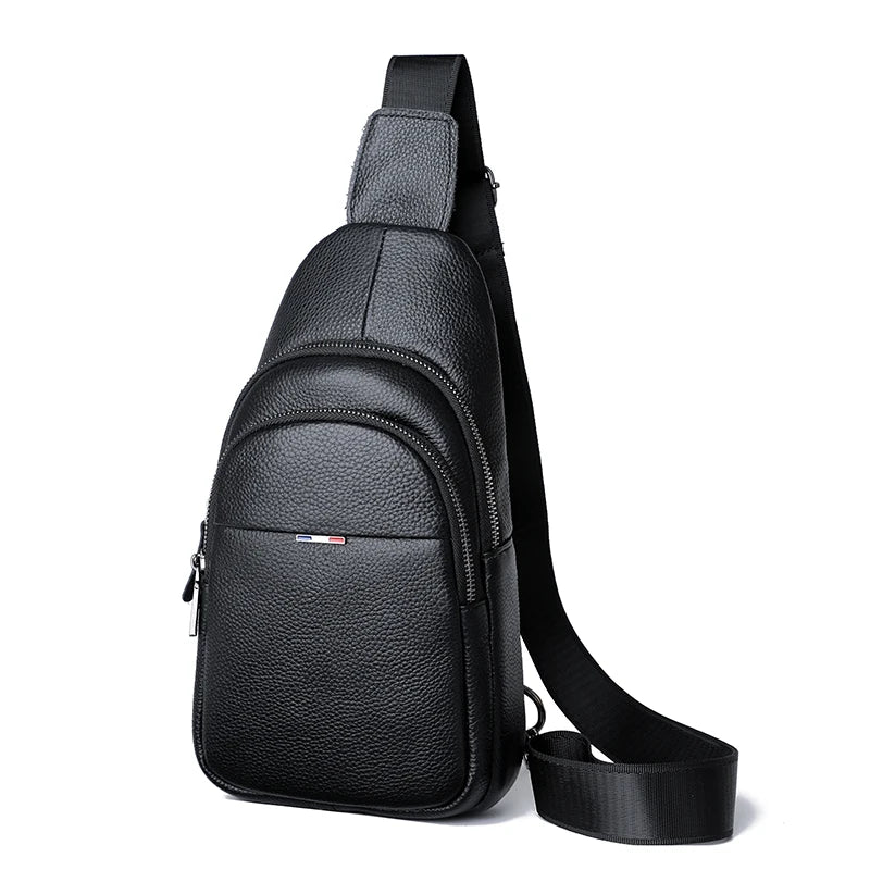 Herren Leder-Brusttasche Echtleder