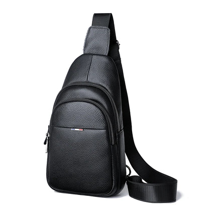 Herren Leder-Brusttasche Echtleder