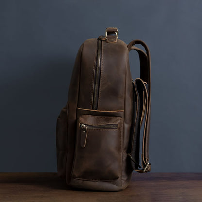 Klassischer Leder-Rucksack Herren